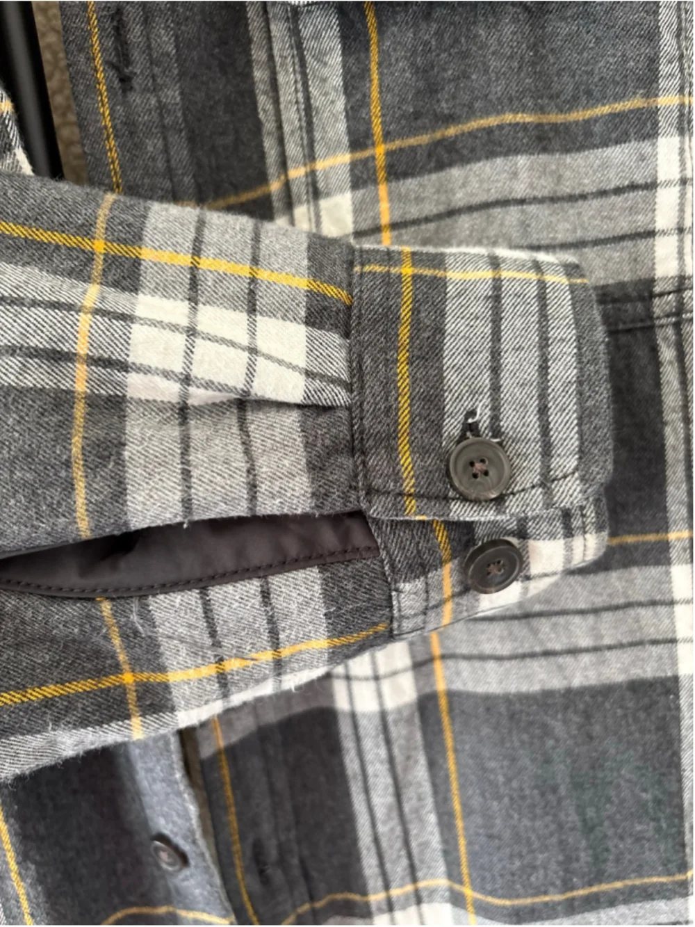 The North Face Campshire Flannel Shirt Jacket Sherpa Lined Plaid Gray Men's M